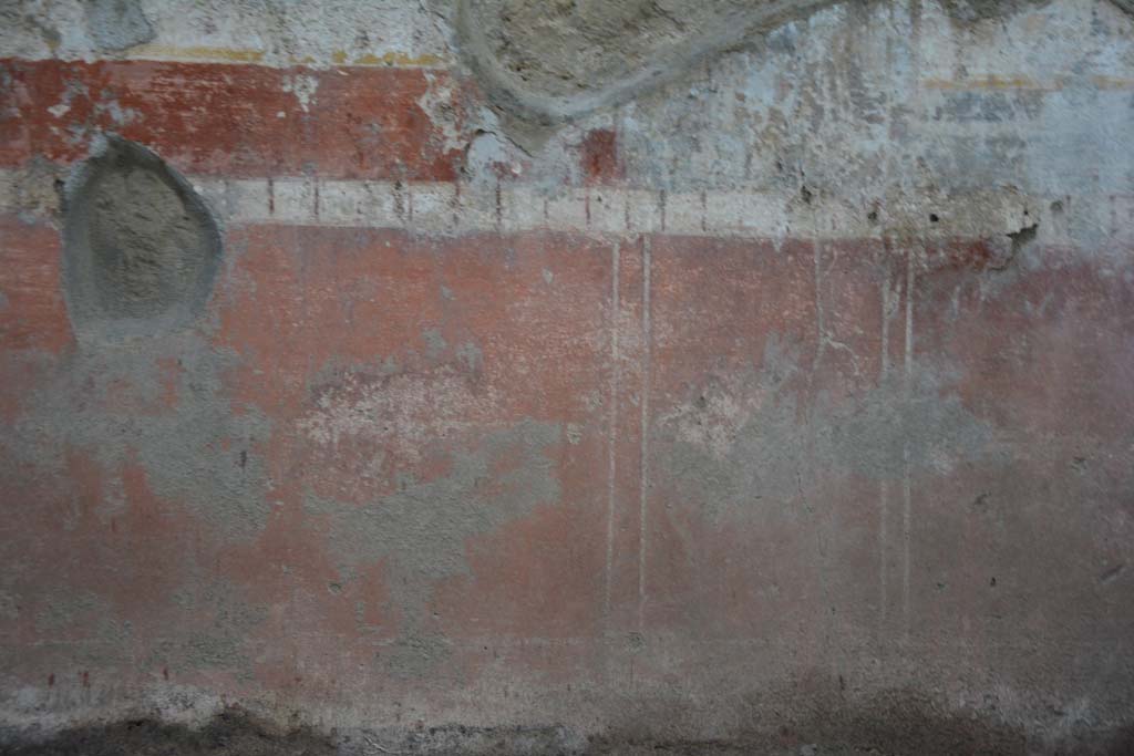 IX.5.11 Pompeii. March 2017. Room g, detail from zoccolo in centre of lower south wall. 
Foto Christian Beck, ERC Grant 681269 D�COR.

