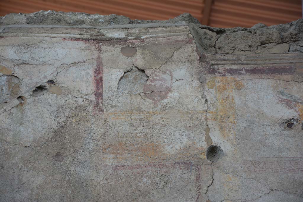 IX.5.11 Pompeii. May 2017. Room i, detail from upper south end of west wall.
Foto Christian Beck, ERC Grant 681269 D�COR.
