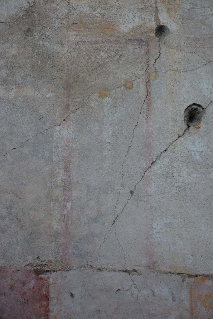 IX.5.11 Pompeii. May 2017. Room i, detail of panel below painted swan in centre of west wall.
Foto Christian Beck, ERC Grant 681269 D�COR.


