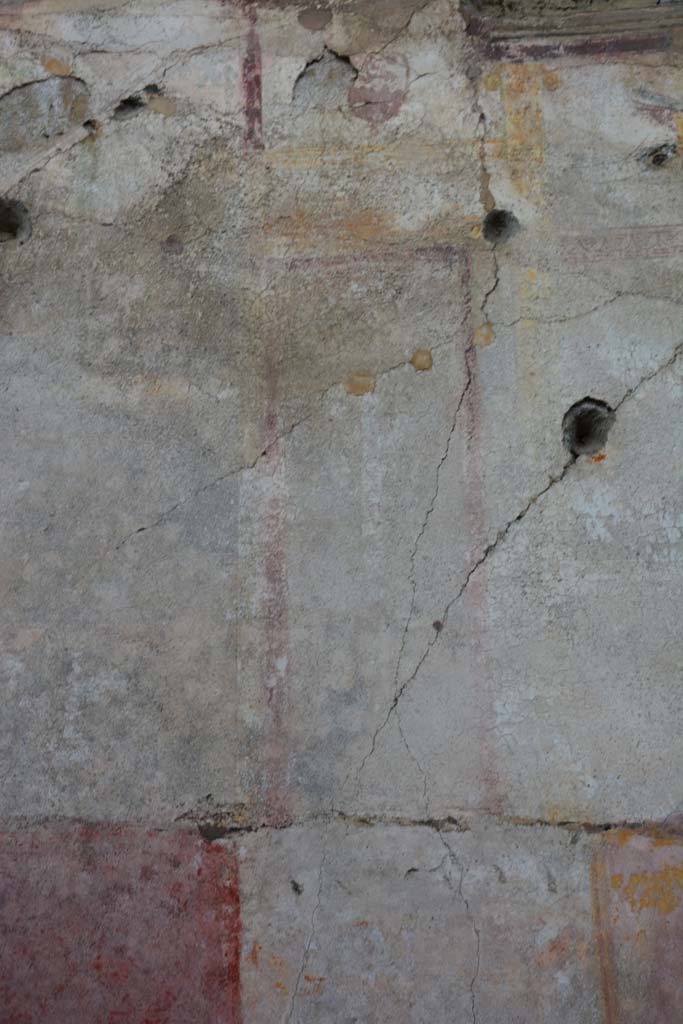 IX.5.11 Pompeii. March 2017. Room i, detail of panel below painted swan in centre of west wall.
Foto Christian Beck, ERC Grant 681269 D�COR.
