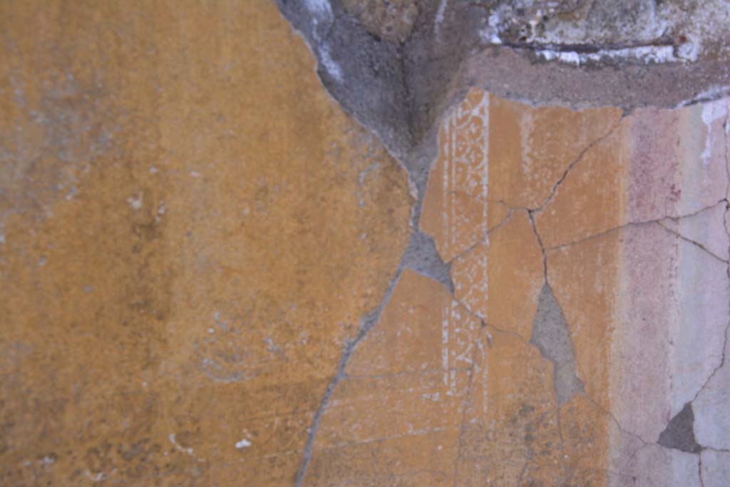 IX.5.14 Pompeii. March 2017.  Peristyle �k�, detail from painted decoration on panel south wall.
Foto Christian Beck, ERC Grant 681269 D�COR.


