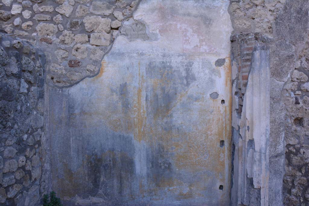 IX.5.14 Pompeii. March 2017.  Peristyle �k�, detail from wall decoration on west wall in south-west corner.
Foto Christian Beck, ERC Grant 681269 D�COR.


