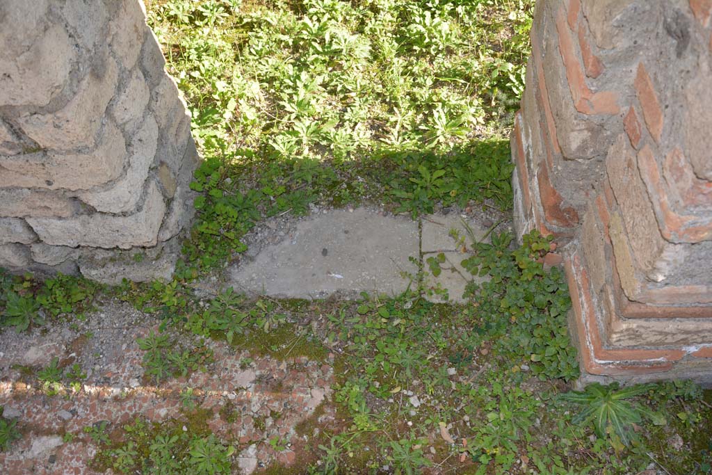 IX.5.14 Pompeii. May 2017. Room �n�, threshold of doorway into room �o� in south wall.
Foto Christian Beck, ERC Grant 681269 D�COR.
