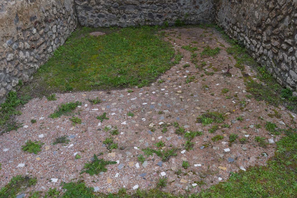 IX.5.14 Pompeii. March 2018. Room �n�, on east side of portico �k�, detail of flooring. 
Foto Taylor Lauritsen, ERC Grant 681269 D�COR.
