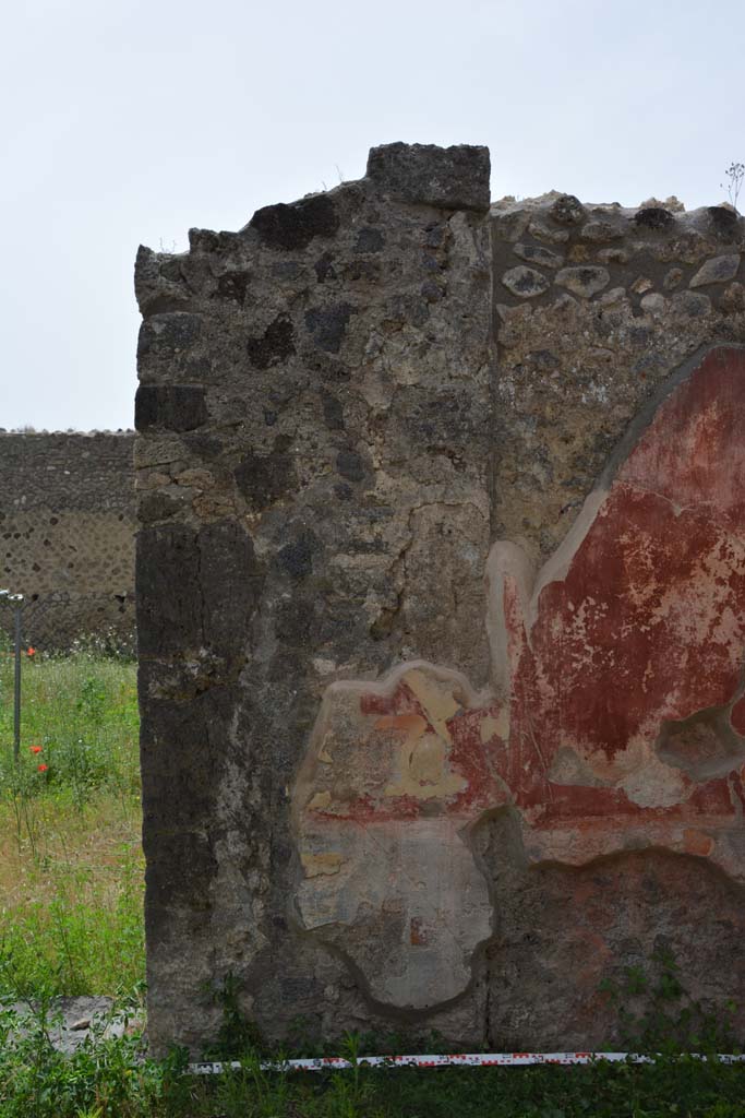 IX.5.14 Pompeii. May 2017. Room “b”, detail from south end of west wall of atrium.
Foto Christian Beck, ERC Grant 681269 DÉCOR.