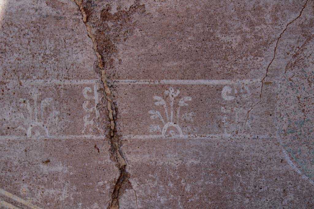 IX.5.14 Pompeii. May 2019. Room �f�, detail from zoccolo on east end of north wall.
Foto Christian Beck, ERC Grant 681269 D�COR.
