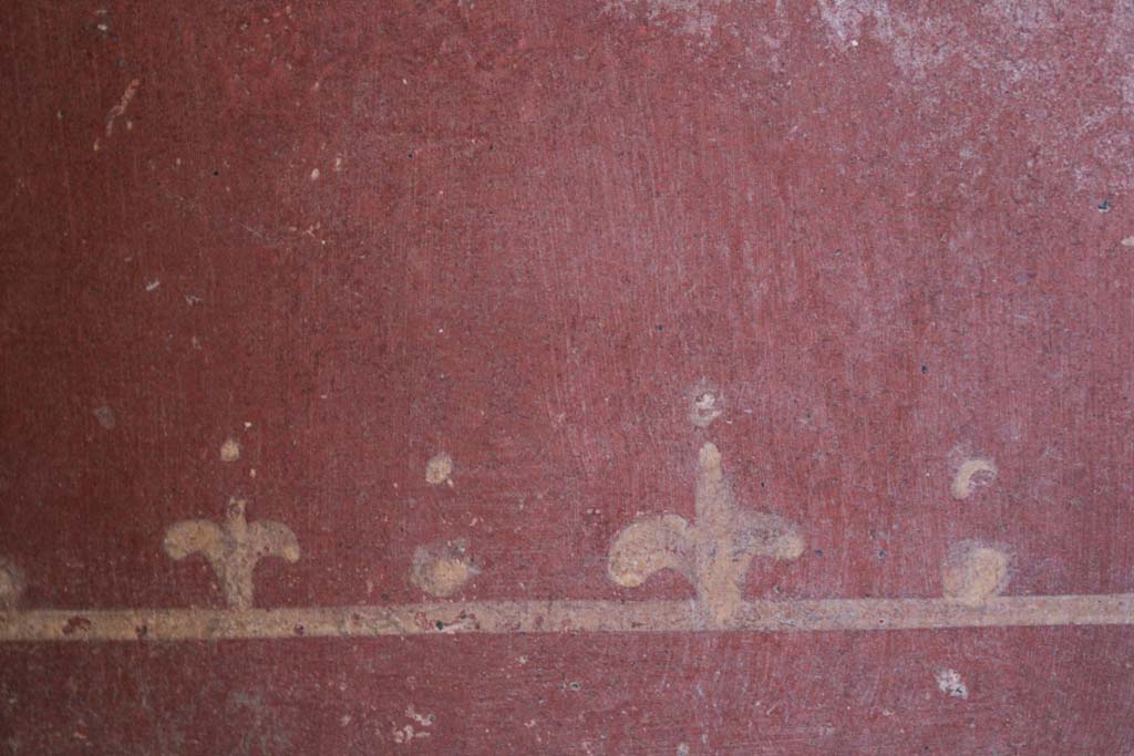 IX.5.16 Pompeii. May 2019. Room �g�, detail of painted border around base of panel at west end of north wall.
Foto Christian Beck, ERC Grant 681269 D�COR.
