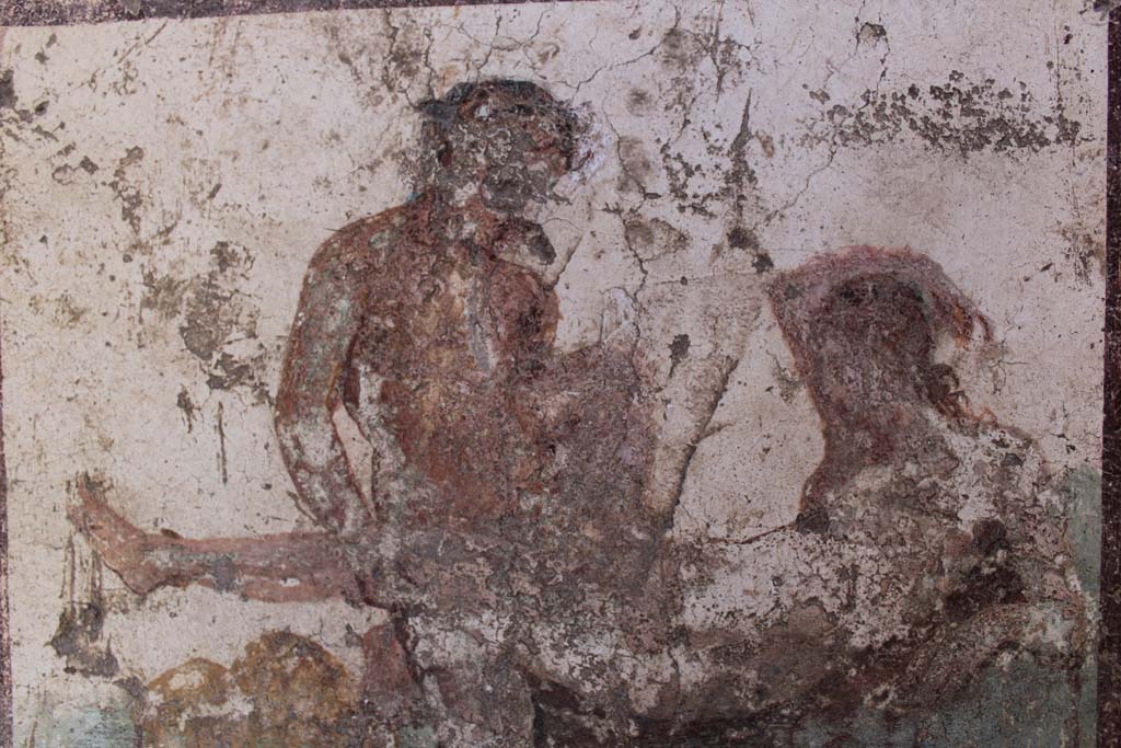 IX.5.16 Pompeii. May 2019. Room f’, west wall, detail from central painting.
Foto Christian Beck, ERC Grant 681269 DÉCOR.

