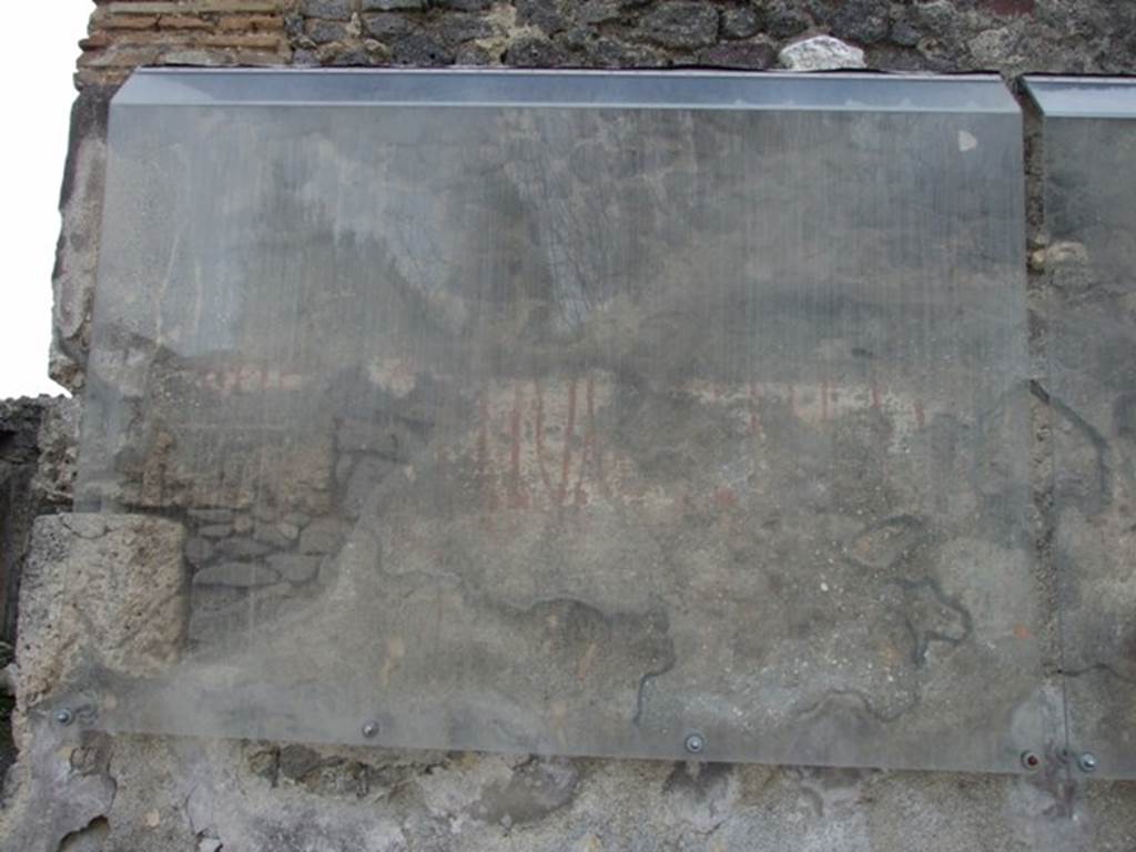 IX.8.2 Pompeii. December 2007. Remains of painted latin graffiti advertising that 10 pairs of Ateius� gladiators would fight in the amphitheatre.
