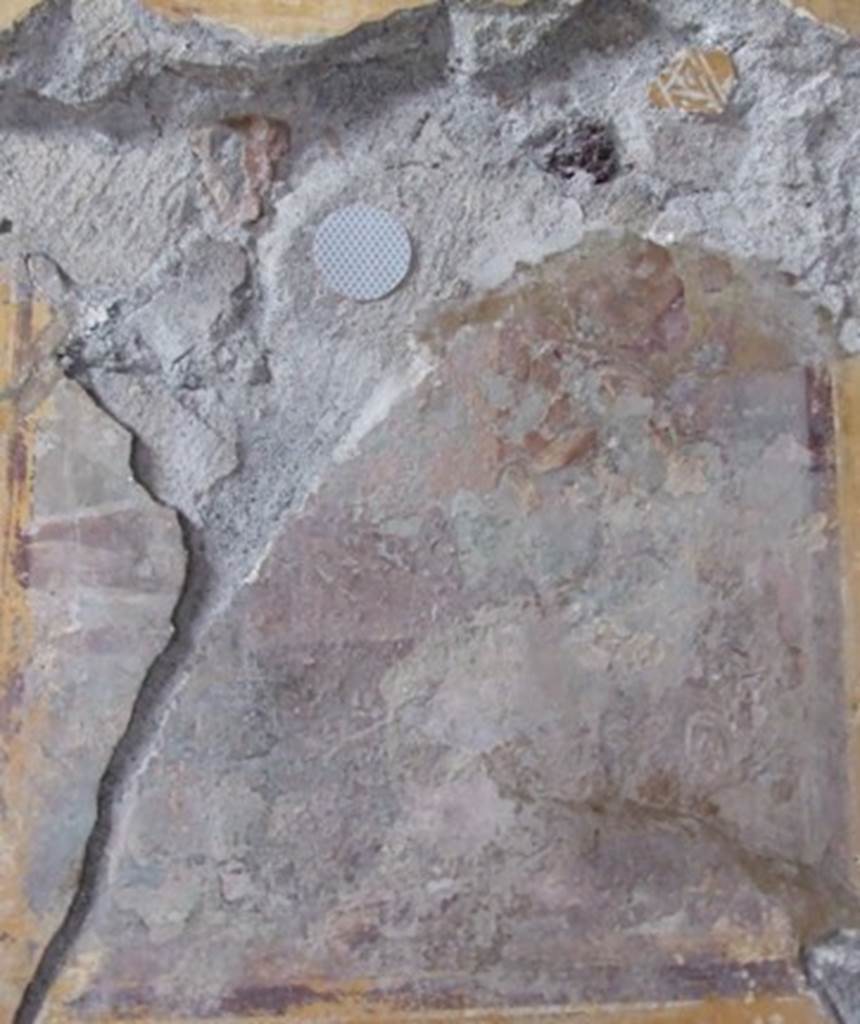 IX.8.6 Pompeii. December 2007. Room 39, north wall of outer room. Remains of wall painting of Cassandra. See Engelmann, W., 1929. New Guide to Pompeii: Second Edition. Engelmann. (p.37). See Sogliano, A., 1879. Le pitture murali campane scoverte negli anni 1867-79. Napoli: Giannini. (p. 129, No. 628).