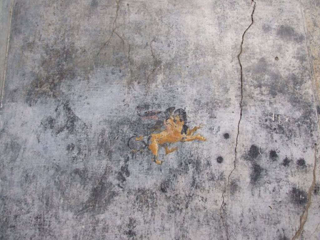 IX.8.6 Pompeii. December 2007. Room 40, west wall of cubiculum, south of doorway. Painting of winged creature.