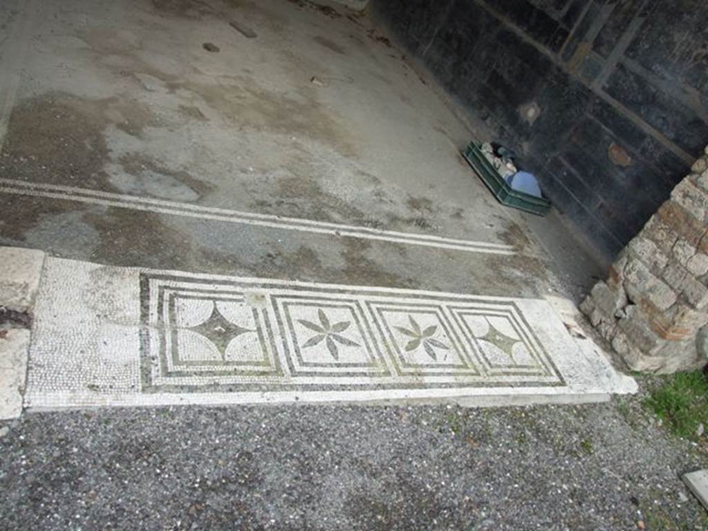 IX.8.6 Pompeii. December 2007. Room 11, mosaic door sill.