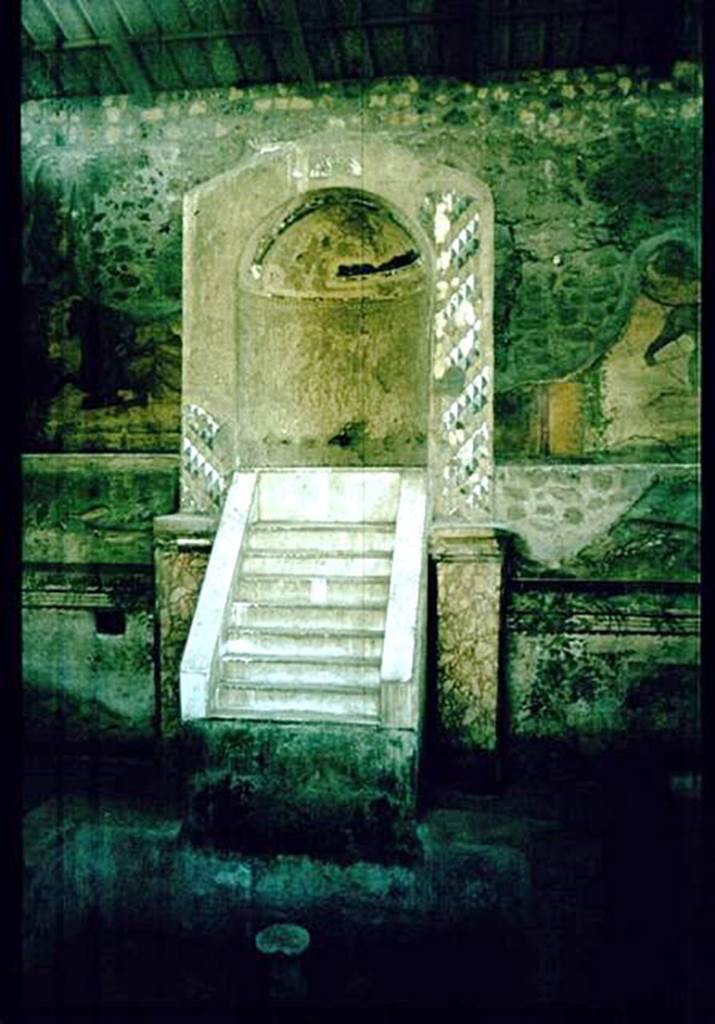 IX.8.6 Pompeii. South-west side of nymphaeum, south of peristyle. 
Photographed 1970-79 by G�nther Einhorn, picture courtesy of his son Ralf Einhorn.
