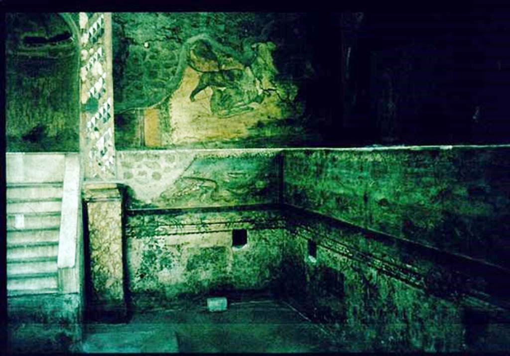 IX.8.6 Pompeii. West side of nymphaeum, south of peristyle.
Photographed 1970-79 by G�nther Einhorn, picture courtesy of his son Ralf Einhorn.
