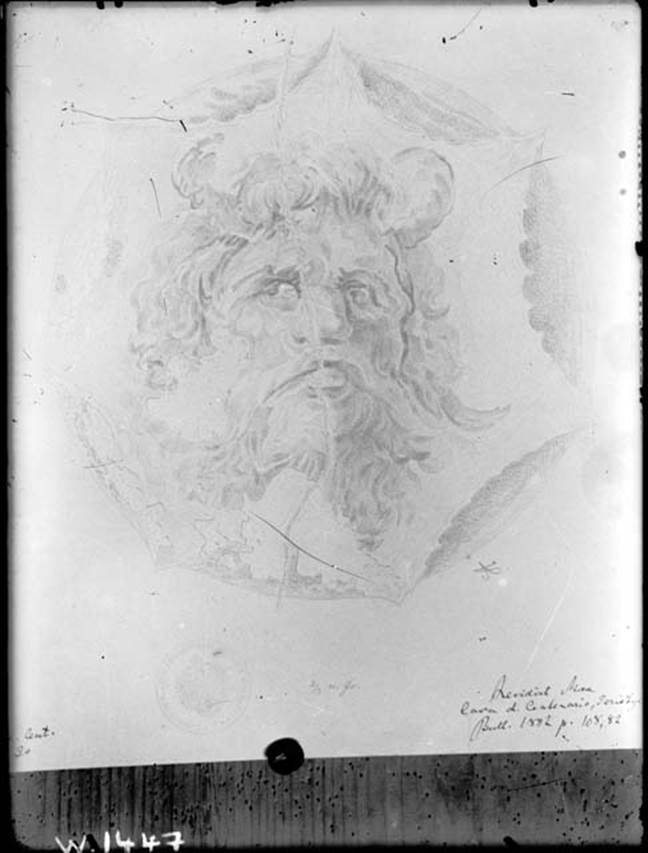 230468 Bestand-D-DAI-ROM-W.1447.jpg
IX.8.6 Pompeii. W.1447. Drawing of head of Oceanus, from peristyle. See BdI, 1882, no.82.
Photo by Tatiana Warscher. Photo � Deutsches Arch�ologisches Institut, Abteilung Rom, Arkiv. See http://arachne.uni-koeln.de/item/marbilderbestand/230468 
