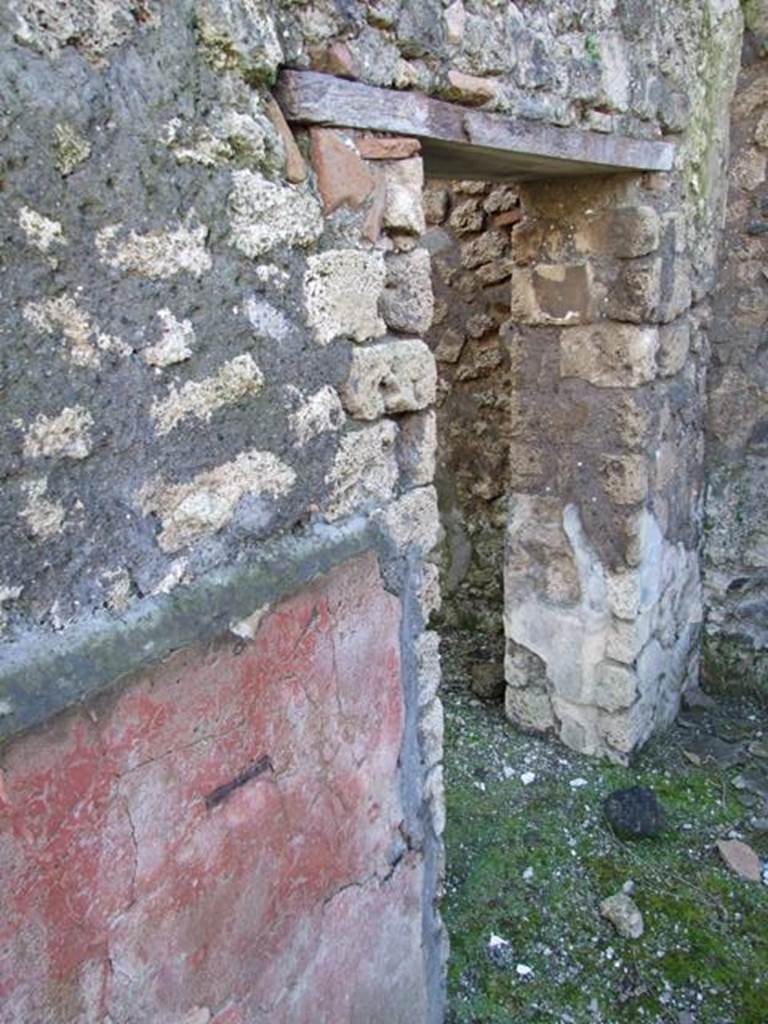 IX.9.13 Pompeii. March 2009. Doorway to Room 8, Small room or cupboard.
