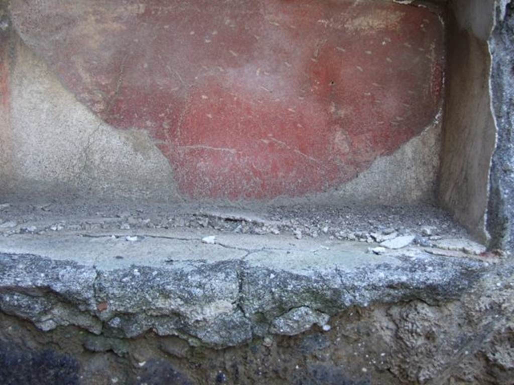 IX.9.13 Pompeii. March 2009. Room 6, detail of lararium niche.