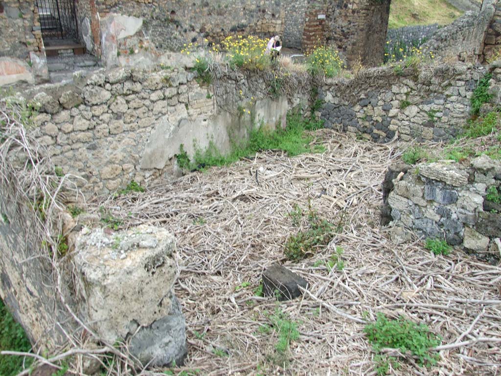 IX.10.1 Pompeii. May 2010. Room 6, oecus, on east side of entrance.