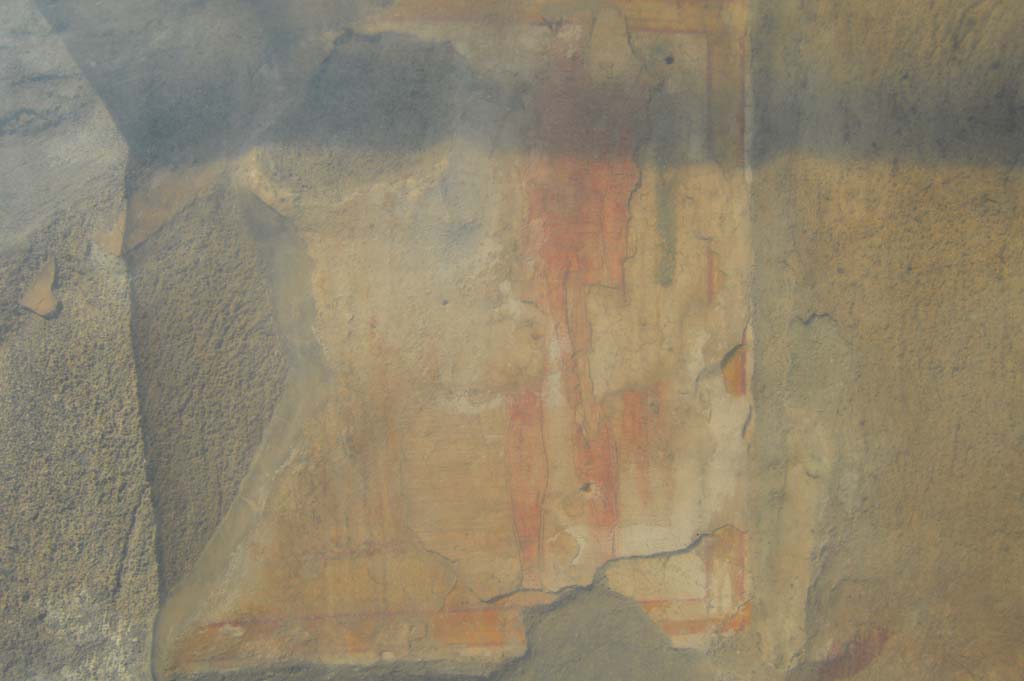 Pilaster between IX.11.7 and IX.11.8, west (right side of doorway at IX.11.7. October 2017.
Detail of painting of Hercules on front wall of pilaster.
Foto Taylor Lauritsen, ERC Grant 681269 DÉCOR.
