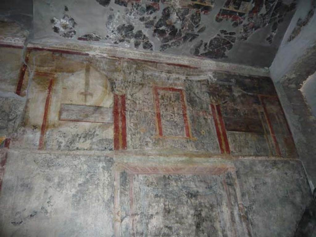 IX.13.1-3 Pompeii. May 2012.  Room 10, upper west wall at north end.
Photo courtesy of Buzz Ferebee.

