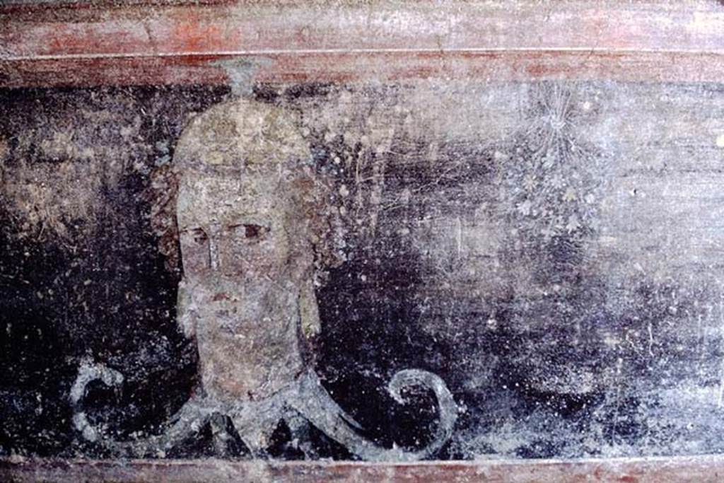 IX.14.4 Pompeii. 1968. Room 3, painted decoration from south wall zoccolo. Photo by Stanley A. Jashemski.
Source: The Wilhelmina and Stanley A. Jashemski archive in the University of Maryland Library, Special Collections (See collection page) and made available under the Creative Commons Attribution-Non Commercial License v.4. See Licence and use details.
J68f1531