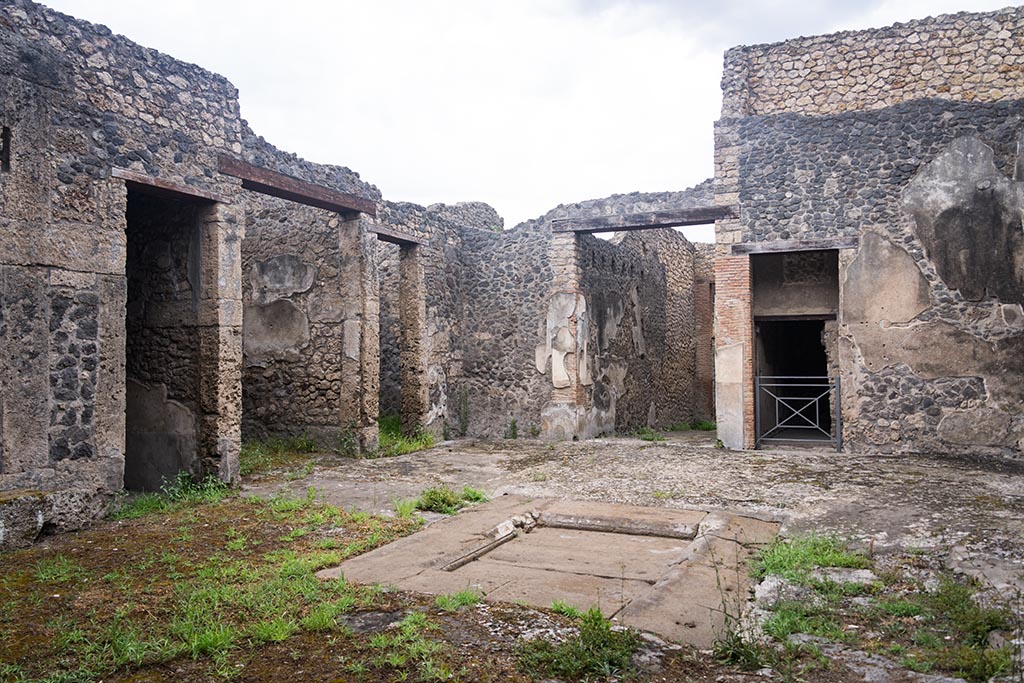 IX.14.4 Pompeii. July 2024. Room 21, looking north-west across secondary atrium. Photo courtesy of Johannes Eber.

