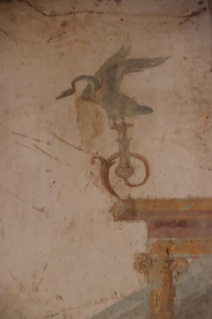 Villa San Marco, Stabiae, October 2022.
Room 50, detail from south end of east wall. Photo courtesy of Klaus Heese.