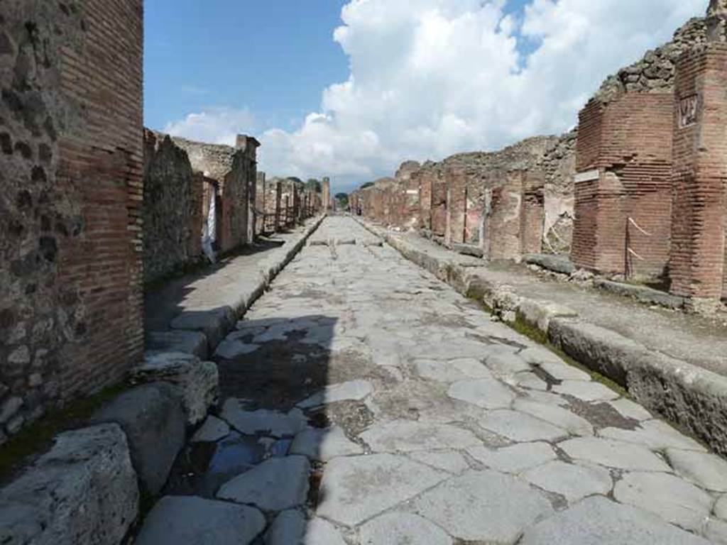 Via Stabiana, May 2010. Looking north between VII.1 and IX.1.
