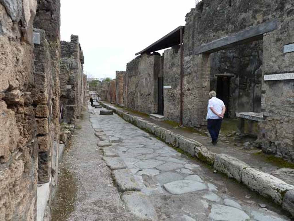 Via degli Augustali, May 2010. Looking east between VII.2 and VII.1, from near VII.2.47.