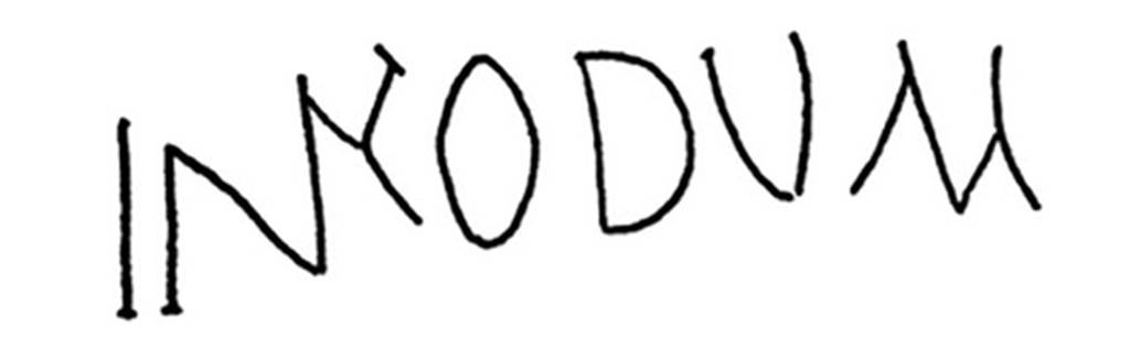 Santa Maria Capua Vetere, Mithraeum. Graffito on the south wall, which was partially legible.
According to Vermaseren, this was not MODUM as stated in previous publications but INYODUM.
See Vermaseren M. J., 1971. Mithriaca I: The Mithraeum at S. Maria Capua Vetere. Leiden: Brill Academic Publishers, p. 23-4, fig. 4.
