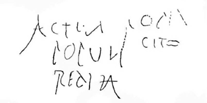 tombs fp4 actius graffito to left of entrance cil IV 5395