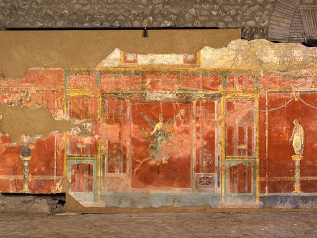 Complesso dei triclini in località Moregine a Pompei. Triclinium C, west wall.