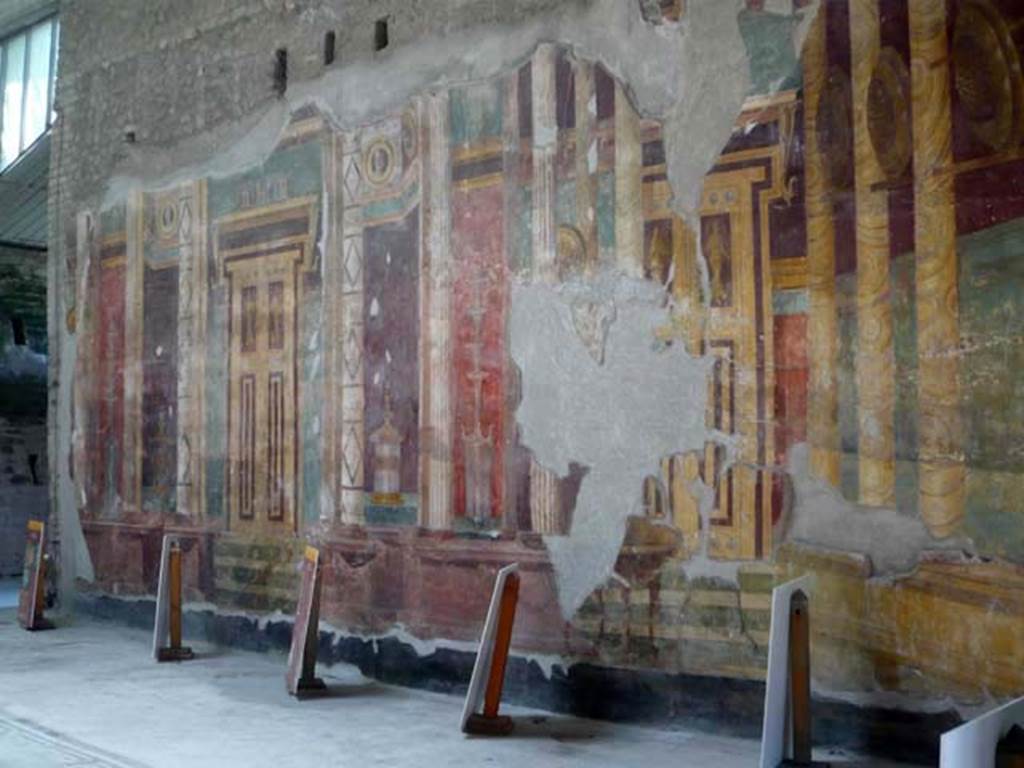 Oplontis, May 2011. Room 5, the atrium. Looking towards the west wall and the south-west corner. Photo courtesy of Buzz Ferebee.