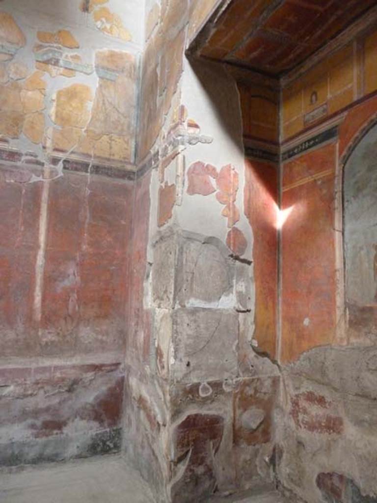 Oplontis, September 2015. Room 8, north end of recess in east wall.