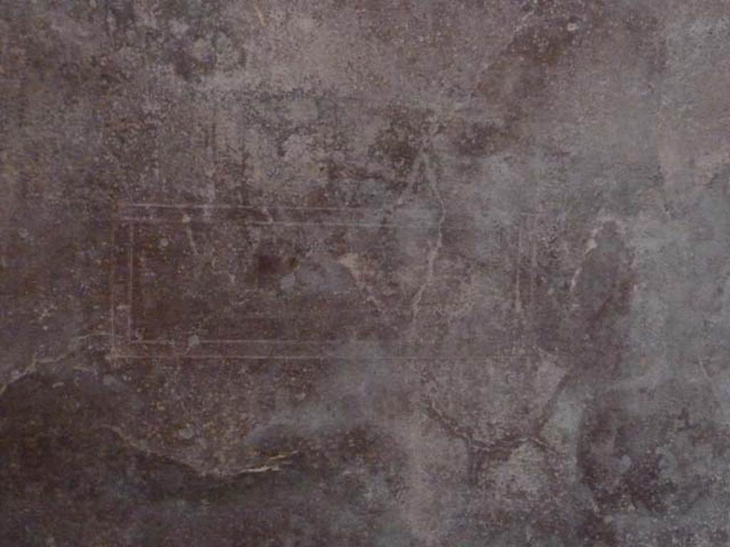 Oplontis, September 2015. Room 18, remains of painted panel of bird pecking at fruit.