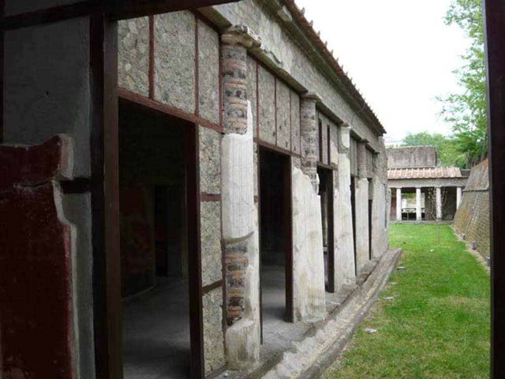 Oplontis, May 2010. Room 24/59, looking east along gutter in peristyle 59. Photo courtesy of Buzz Ferebee.