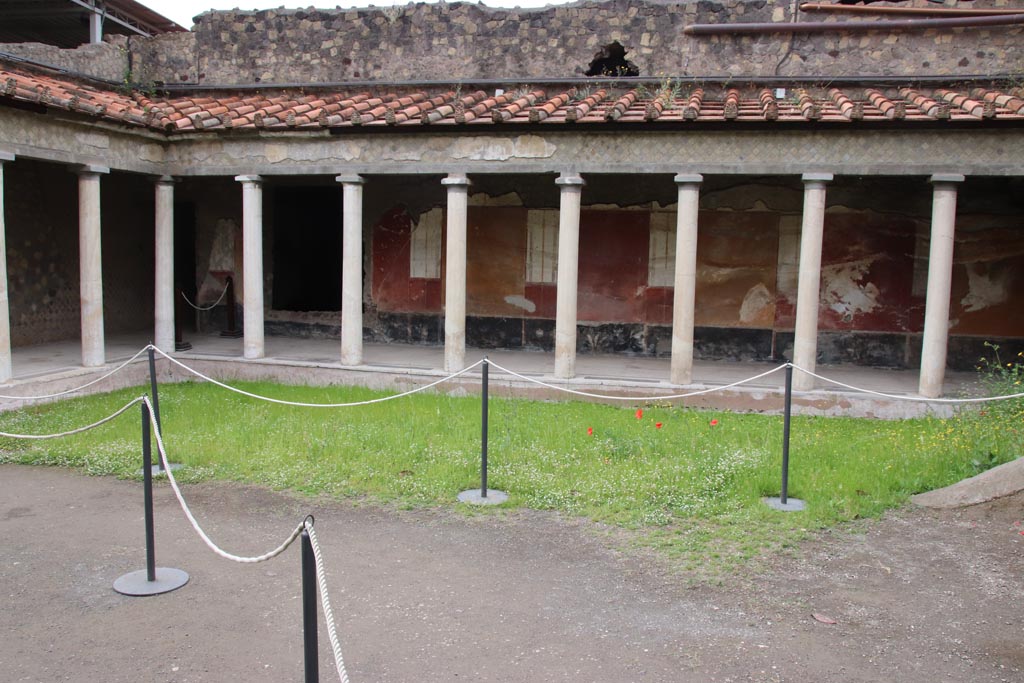 Oplontis Villa of Poppea, May 2024. West portico 33, looking towards east end of portico, on left. Photo courtesy of Klaus Heese.