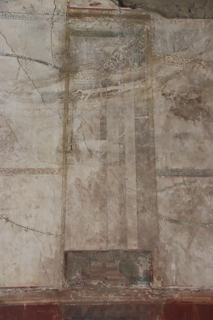 Oplontis Villa of Poppea, May 2024.
Portico 40, detail from upper north wall in north-east corner. Photo courtesy of Klaus Heese.