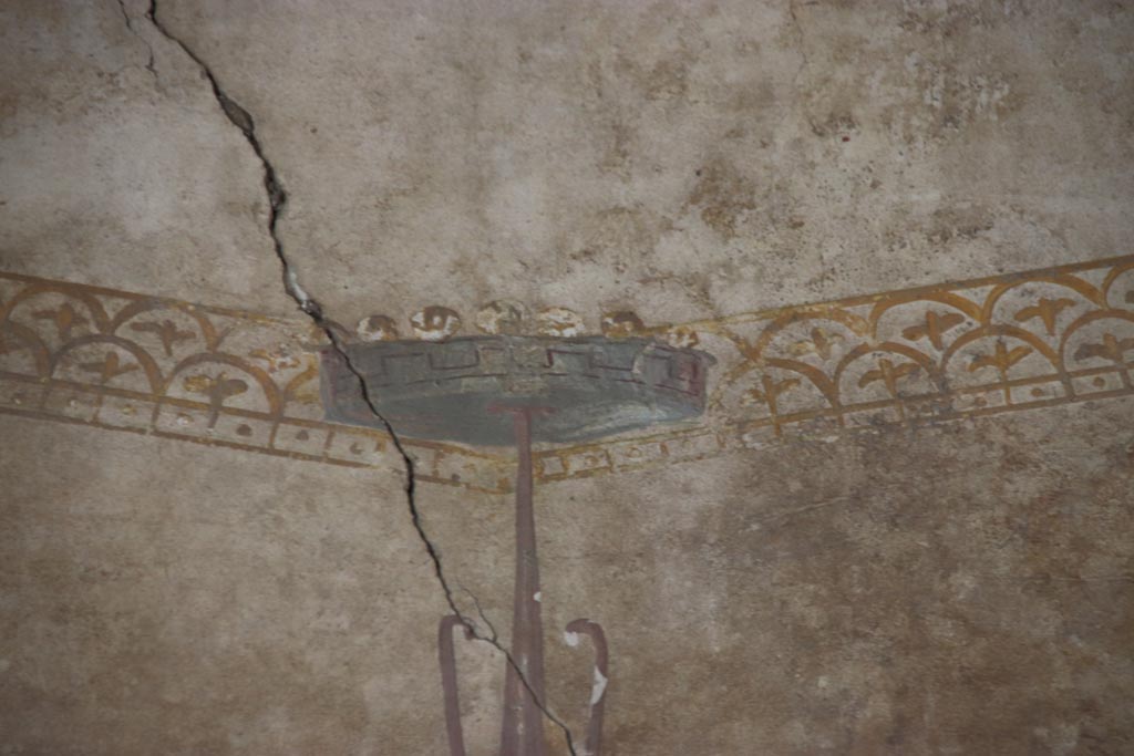 Oplontis Villa of Poppea, May 2024. Portico 40, detail from upper north wall in north-east corner. Photo courtesy of Klaus Heese.