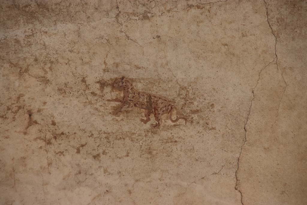 Oplontis Villa of Poppea, September 2021. Portico 40, painted wall decoration from upper east wall. Photo courtesy of Klaus Heese.