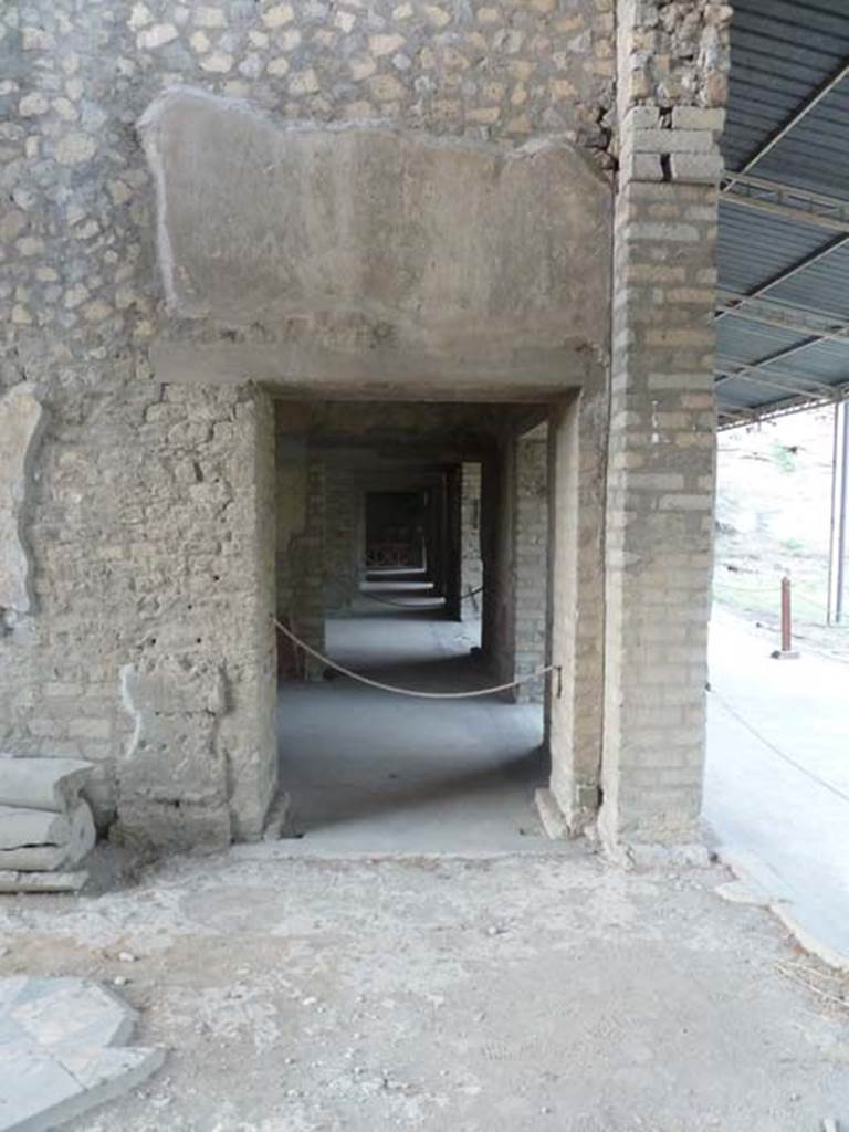 Oplontis, September 2015. Room 72, doorway to room forming a corridor leading north.