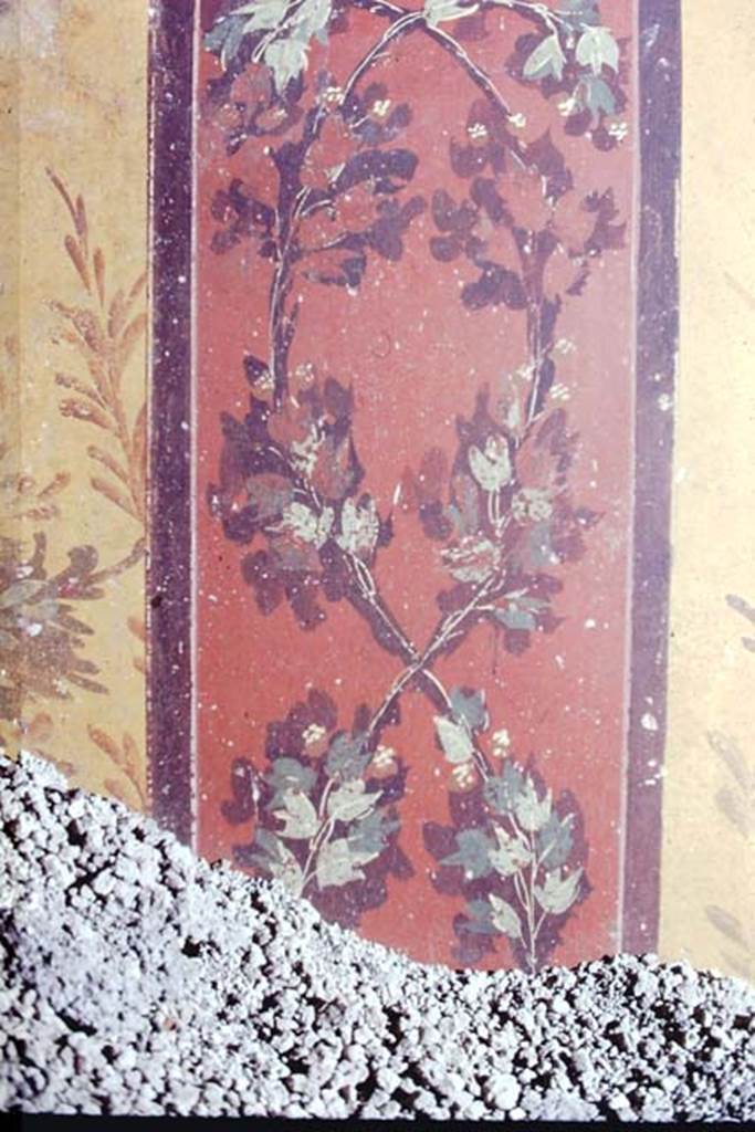 Oplontis, c.1975. Room 70, detail from east wall.
Photo by Stanley A. Jashemski.
Source: The Wilhelmina and Stanley A. Jashemski archive in the University of Maryland Library, Special Collections (See collection page) and made available under the Creative Commons Attribution-Non Commercial License v.4. See Licence and use details.
Oplo0085