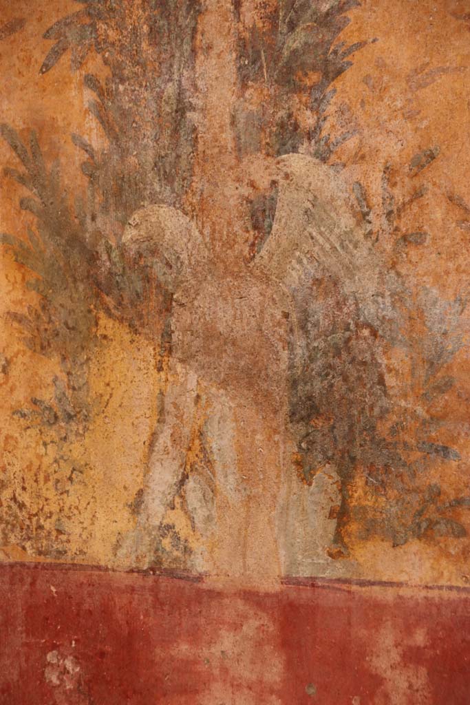 Oplontis Villa of Poppea, October 2020.
Room 70, detail of fountain support for round fountain at south end of east wall. Photo courtesy of Klaus Heese.