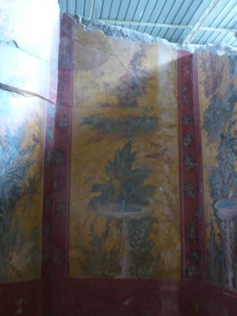 Oplontis, May 2010. Room 87, looking towards painted panel on north wall in north-east corner. Photo courtesy of Buzz Ferebee.