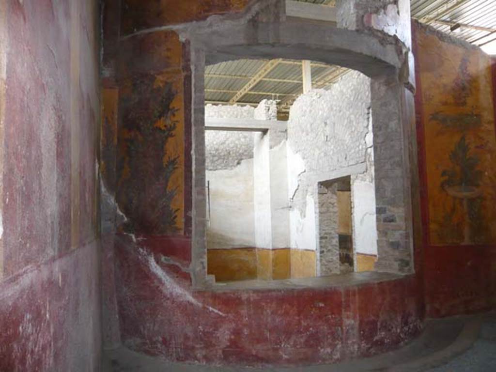 Oplontis, May 2011. Room 87, looking through semi-circular window in north wall, into room 89. Photo courtesy of Buzz Ferebee.