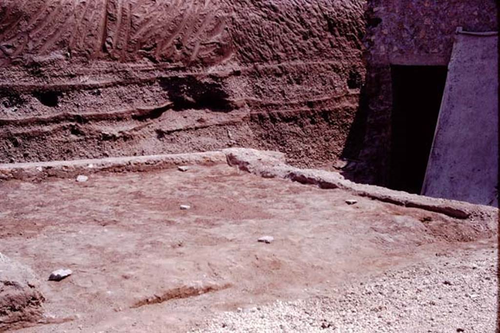 Oplontis, 1974. Room 58, looking south-east, towards doorway into room 55. 
Photo by Stanley A. Jashemski.   
Source: The Wilhelmina and Stanley A. Jashemski archive in the University of Maryland Library, Special Collections (See collection page) and made available under the Creative Commons Attribution-Non Commercial License v.4. See Licence and use details. J74f0640
