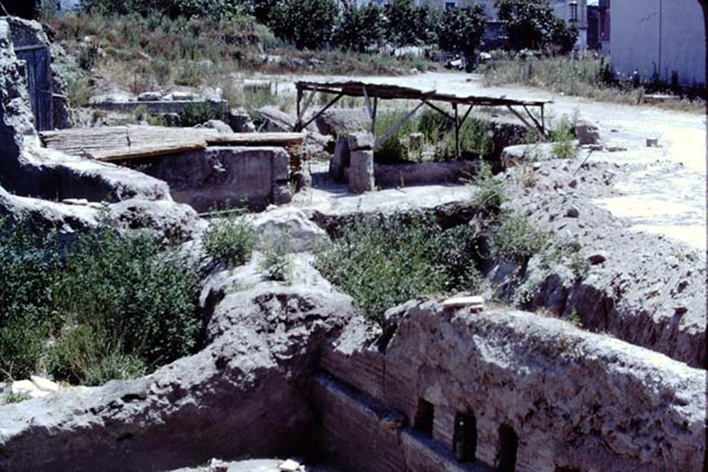 Oplontis, Villa of Lucius Crassius Tertius. 1975. Looking east. Photo by Stanley A. Jashemski.   
Source: The Wilhelmina and Stanley A. Jashemski archive in the University of Maryland Library, Special Collections (See collection page) and made available under the Creative Commons Attribution-Non Commercial License v.4. See Licence and use details.
J75f0417
