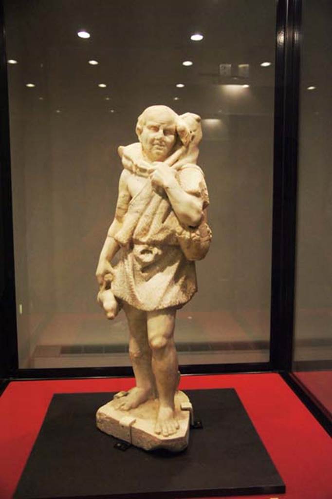 Stabiae, Villa del Pastore. Garden. statue of the shepherd.
Stabia Antiquarium. Inventory number 63908. 
Photo courtesy of Margaret Hicks. 
