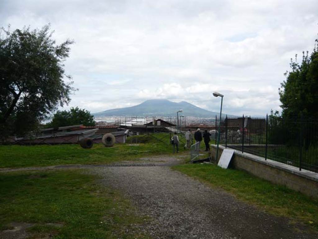 Stabiae, Villa Arianna, May 2010. Looking north from approach to Villa. Photo courtesy of Buzz Ferebee.