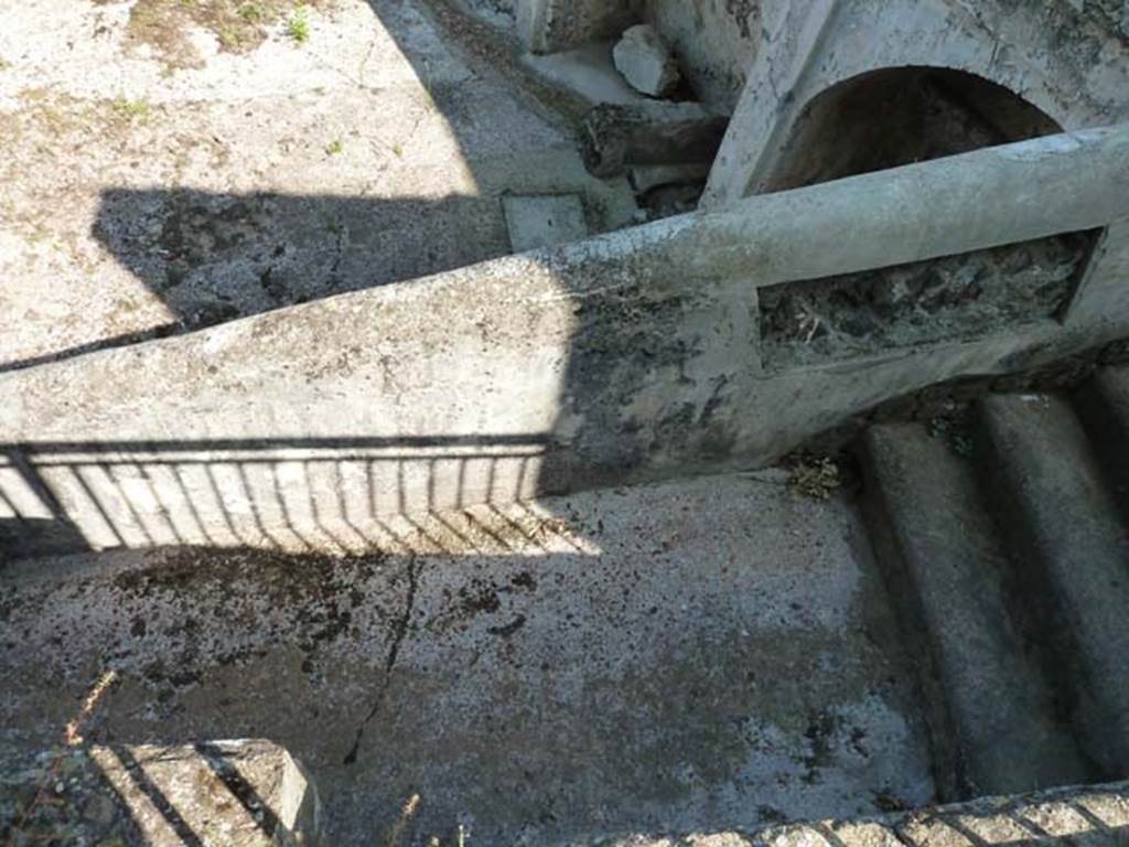 Stabiae, Villa Arianna, September 2015. Steps down to terrace C.